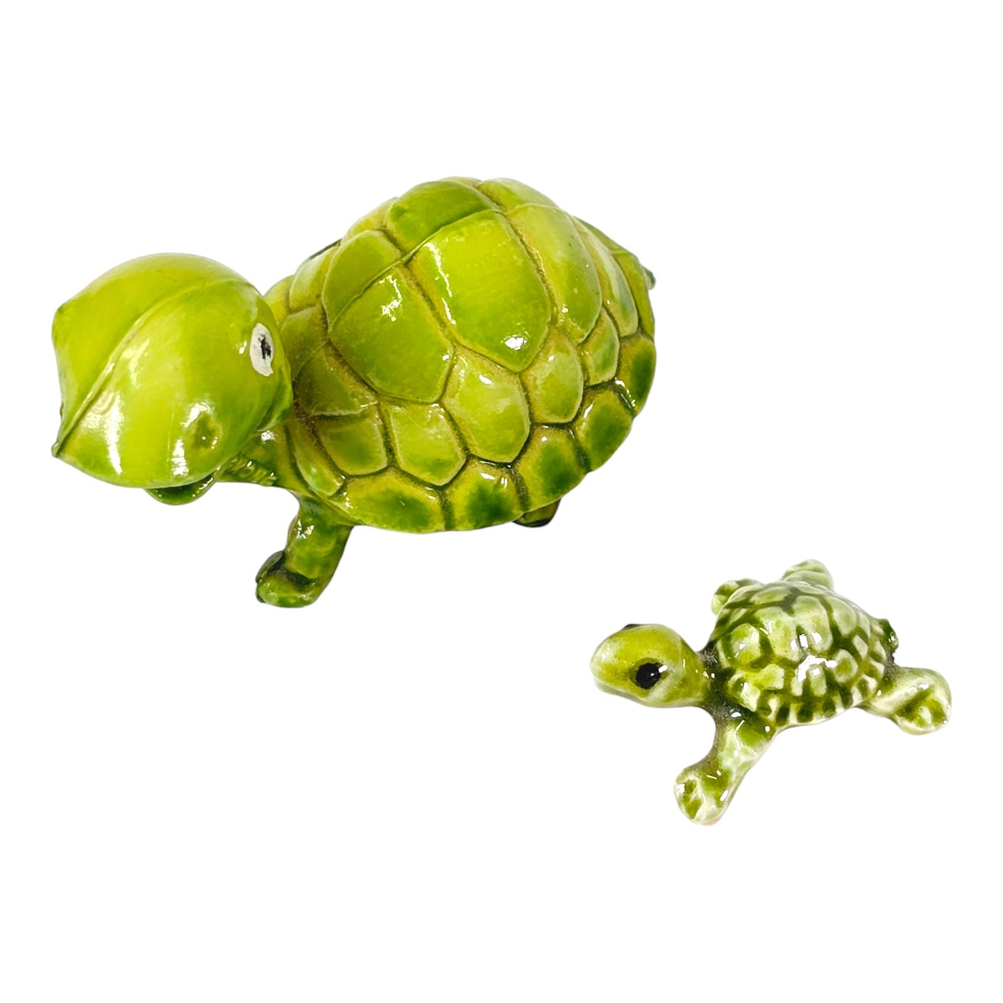 Vintage Miniature Collectible Turtle Figurines, Small Turtle is Hagen Reneker