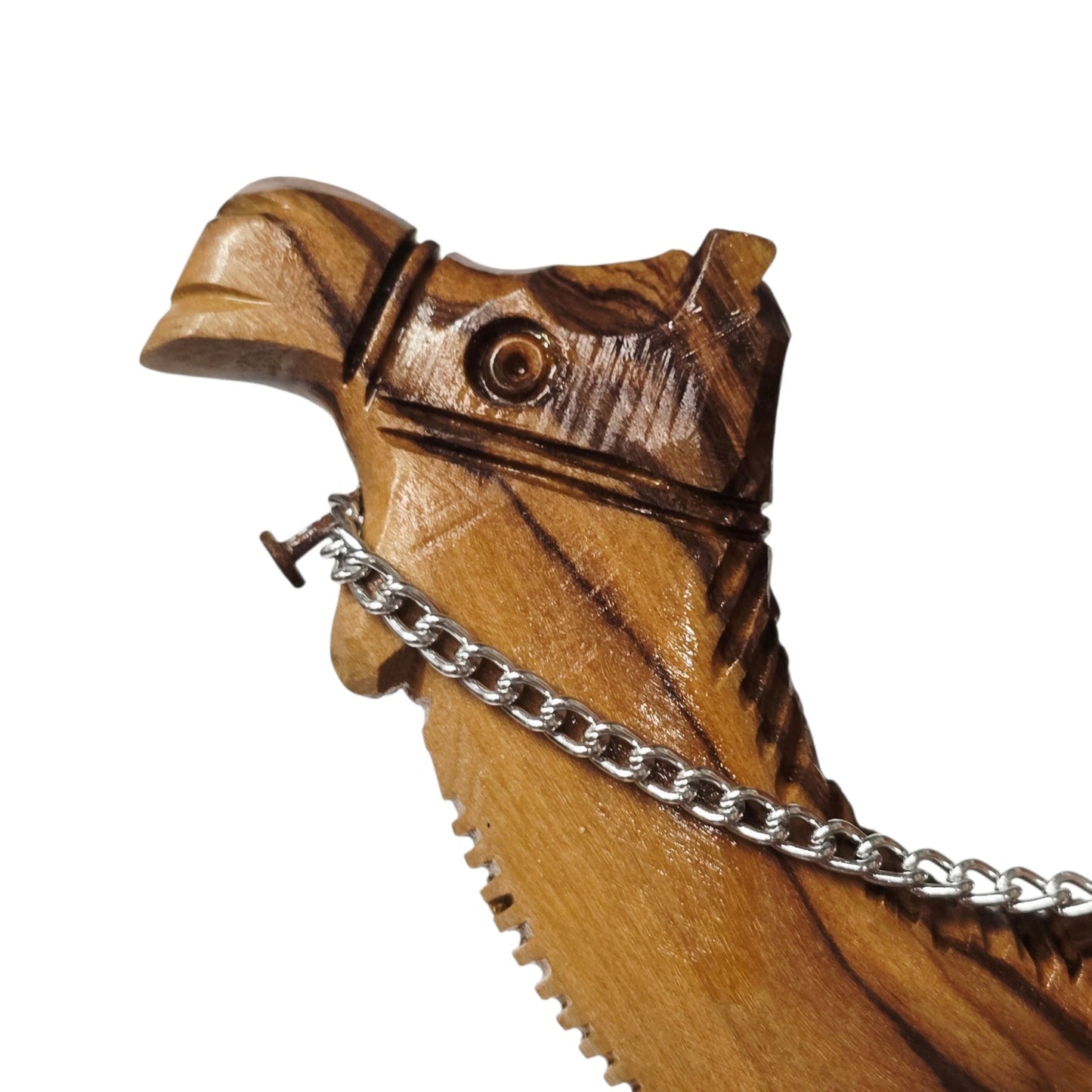 Handcrafted Olive Wood Camel Figurine Decorative Saddle 7"H