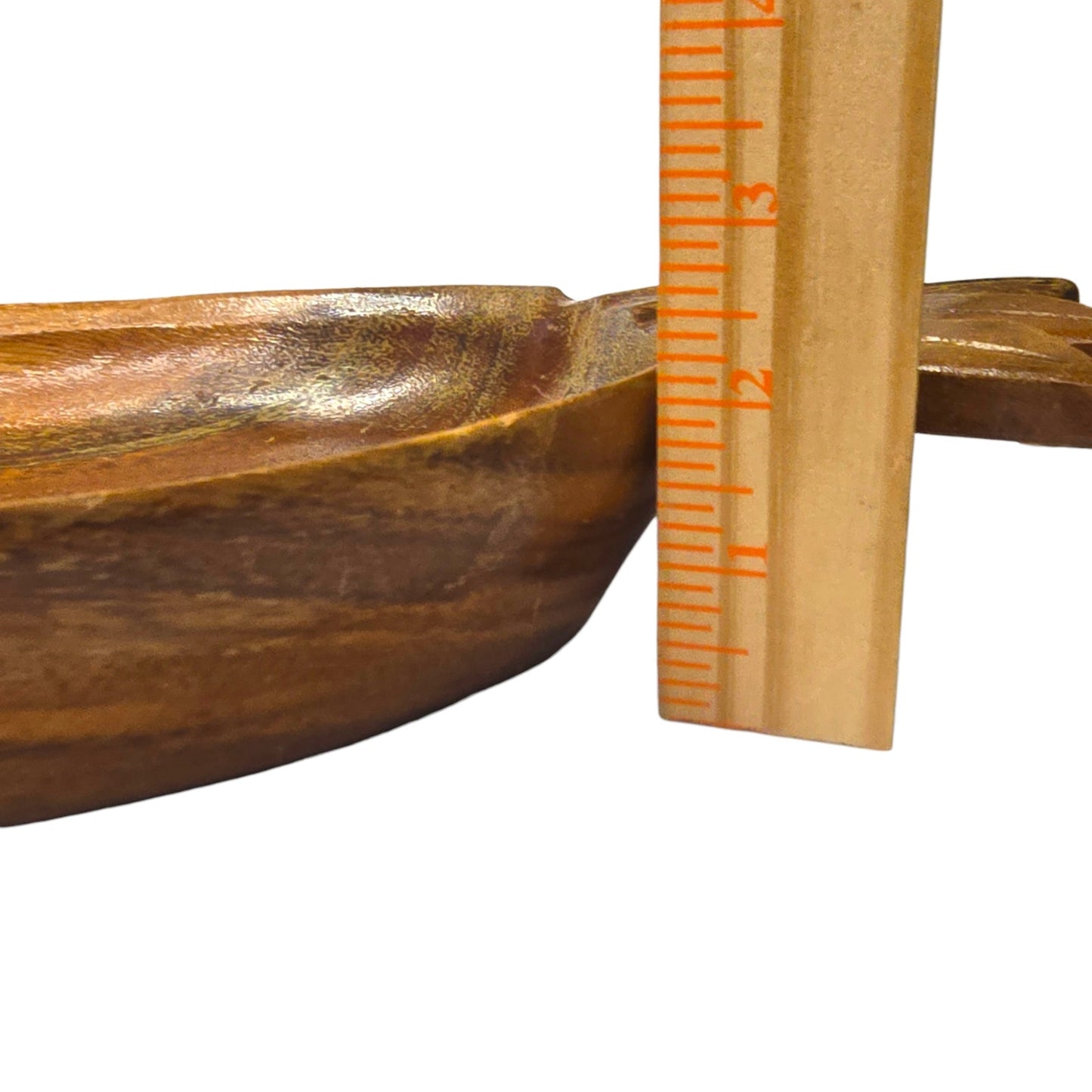 Vintage Hand-Carved Wooden Pineapple Dish Rustic 13" Tropical Tiki Serving Bowl