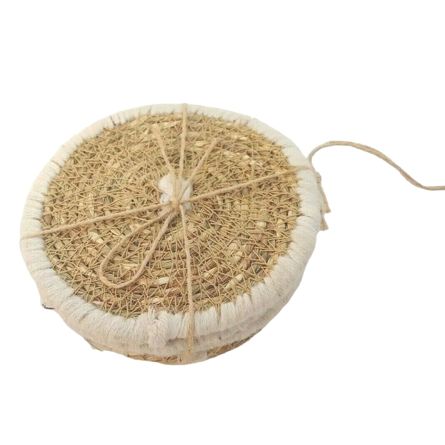 Woven Seagrass Coasters Set of 4 by Bloomingville, New, Made in India