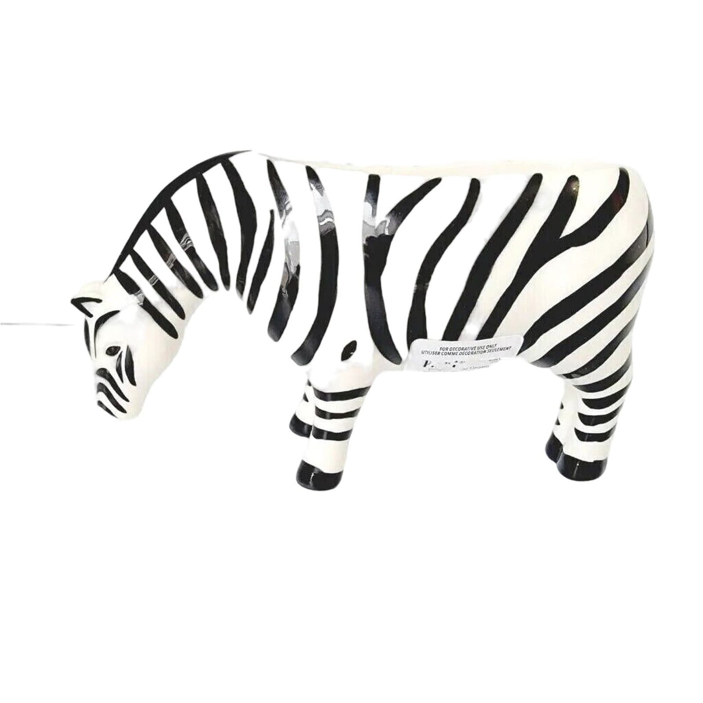 Pier 1 Imports Zebra Figurine Small Planter Animal Succulent Decorative 7"x 4"