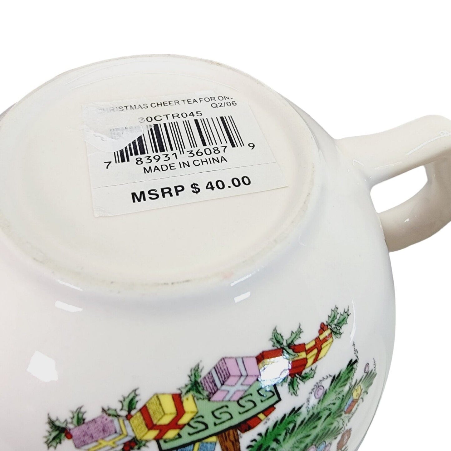 Spode Christmas Cheer Tea For One, Teapot, Cup & Coaster, 4 Pc Set, Spode Tree