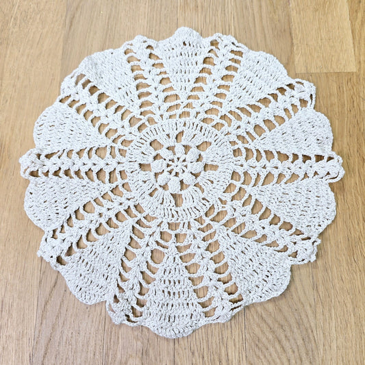 10" White Crochet Doily