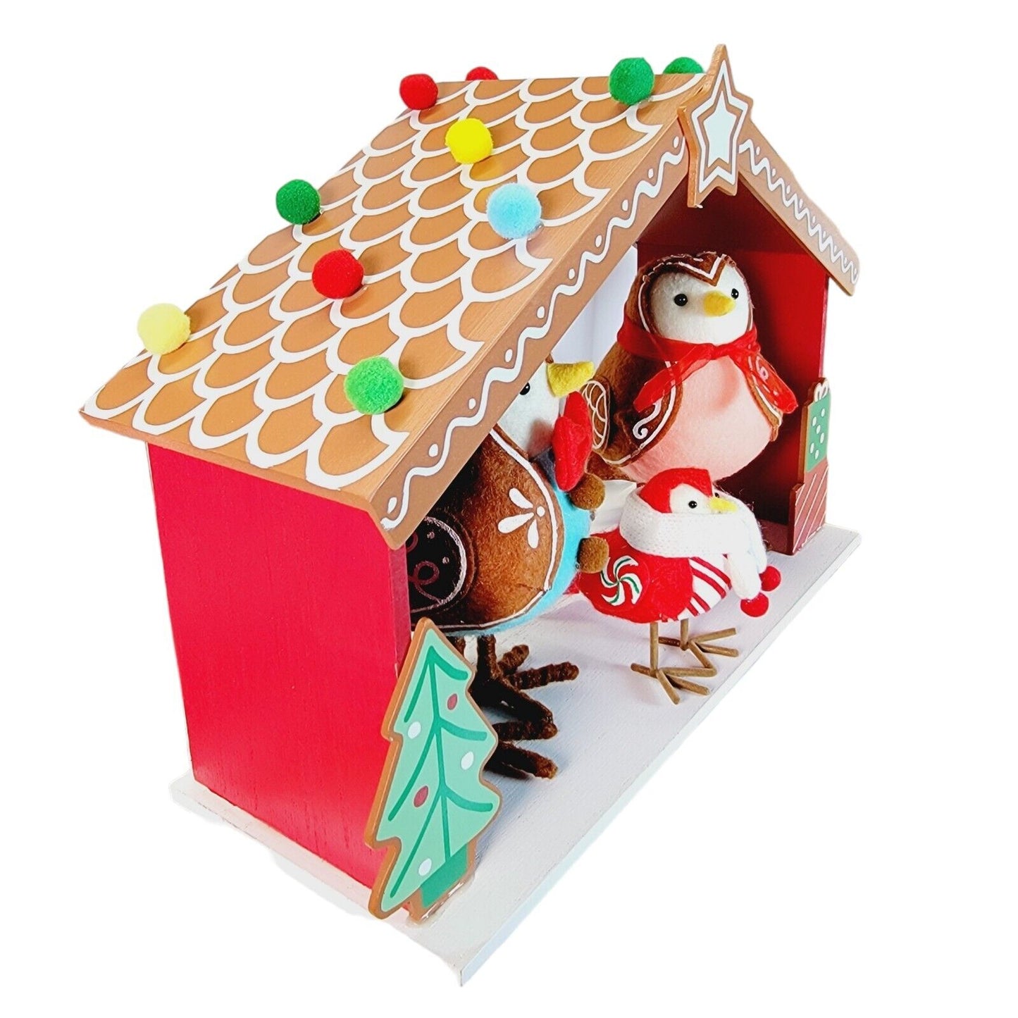 Target Wondershop Featherly Friends Gingerbread House Birds 4pc Set 2023 Christmas NEW