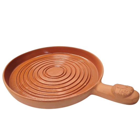 Bentson-West 10" Cantina Nacho Skillet Tortilla Warmer Italy Red Clay Rustic