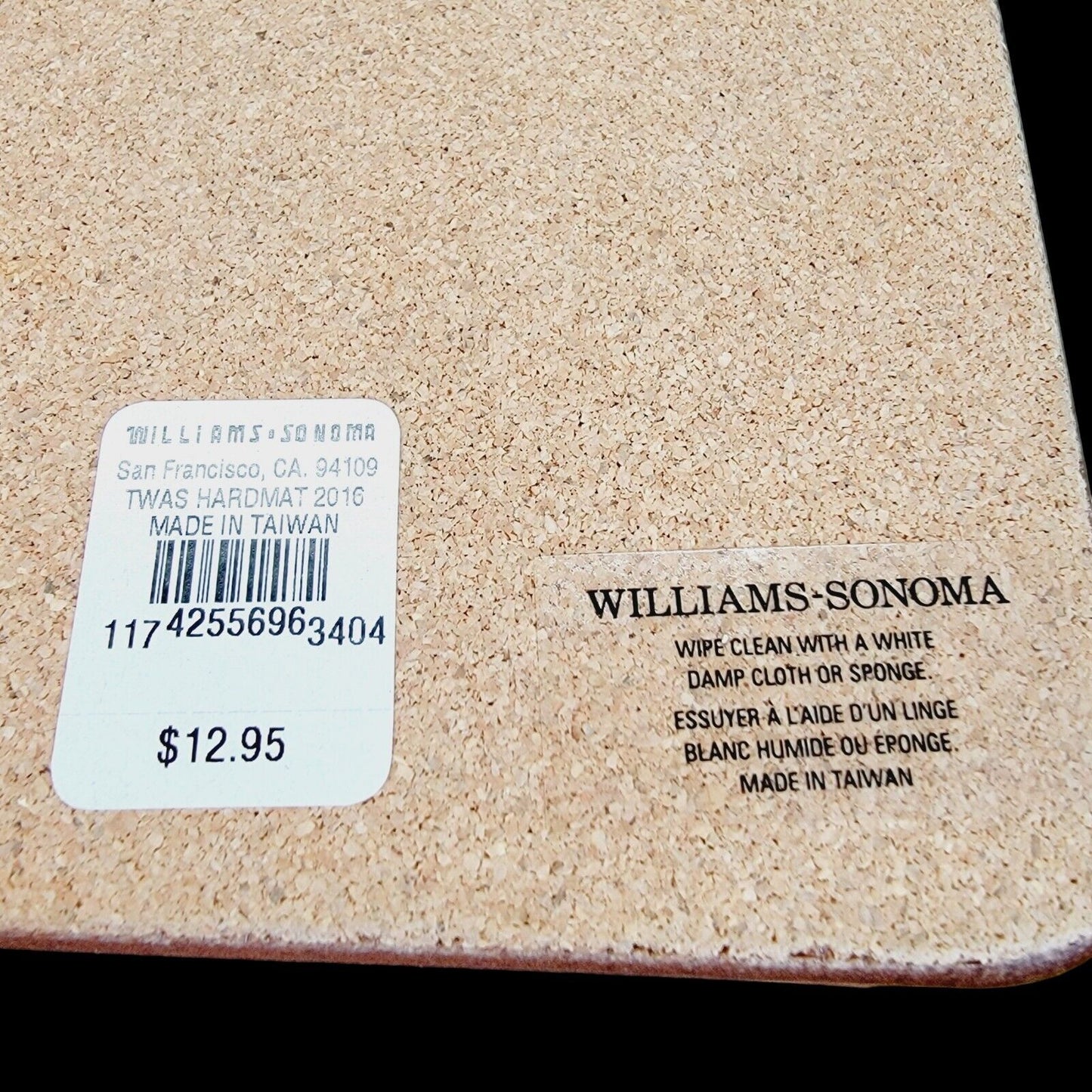 2 Williams Sonoma Twas The Night Before Christmas Hard Cork Back Place Mats