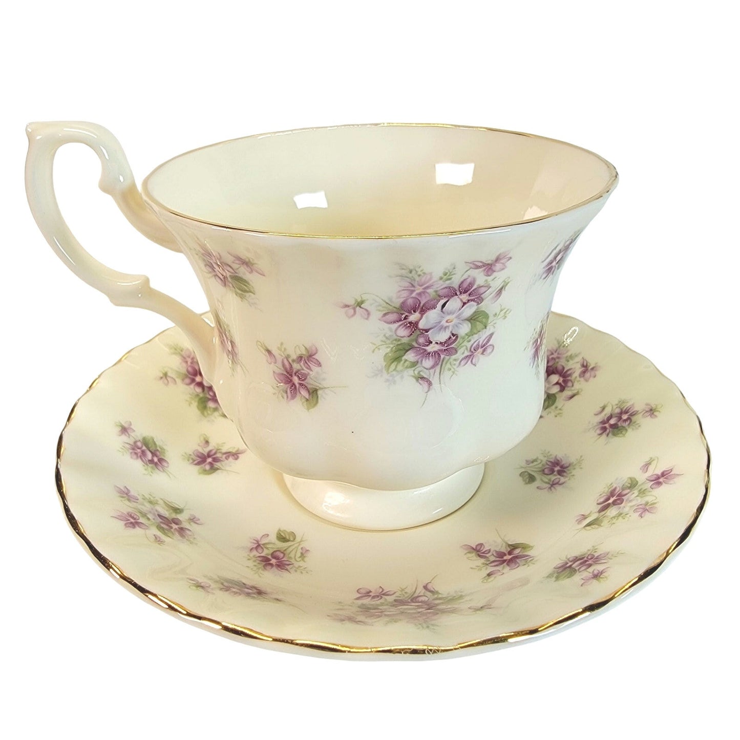 Royal Albert England Bone China Sweet Violets Cup and Saucer Set