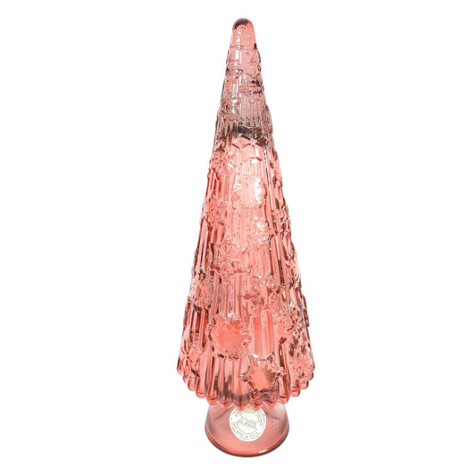 Vidrios San Miguel Pink Recycled Glass Christmas Tree 17 Inch Spain READ