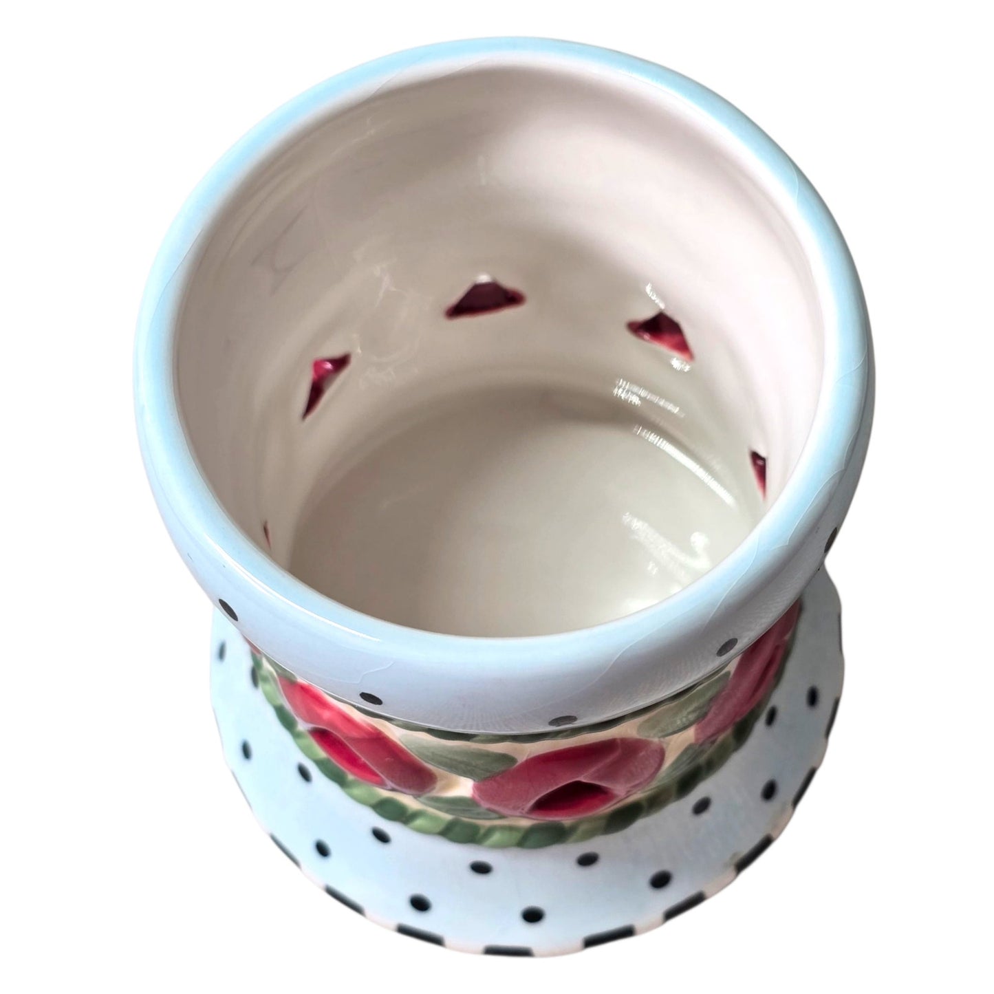 ME Mary Engelbreit  Garden Blossom Lot: Tin Teacup Trinket Holder, Blossom Votive and Photo Album