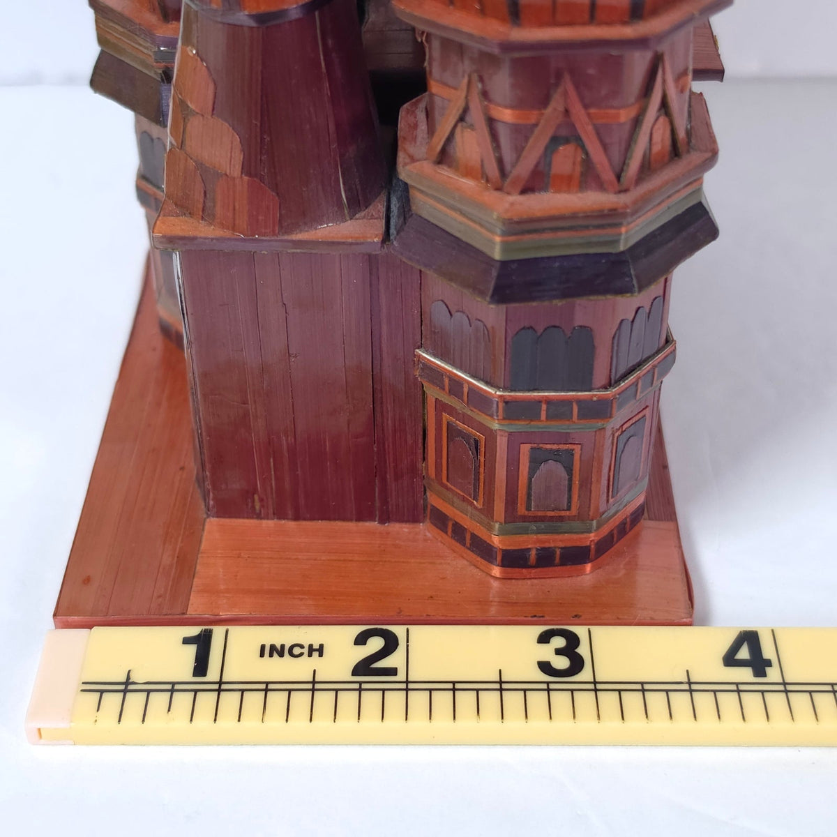 Vintage Saint Basil's Cathedral Straw Marquetry Souvenir Model