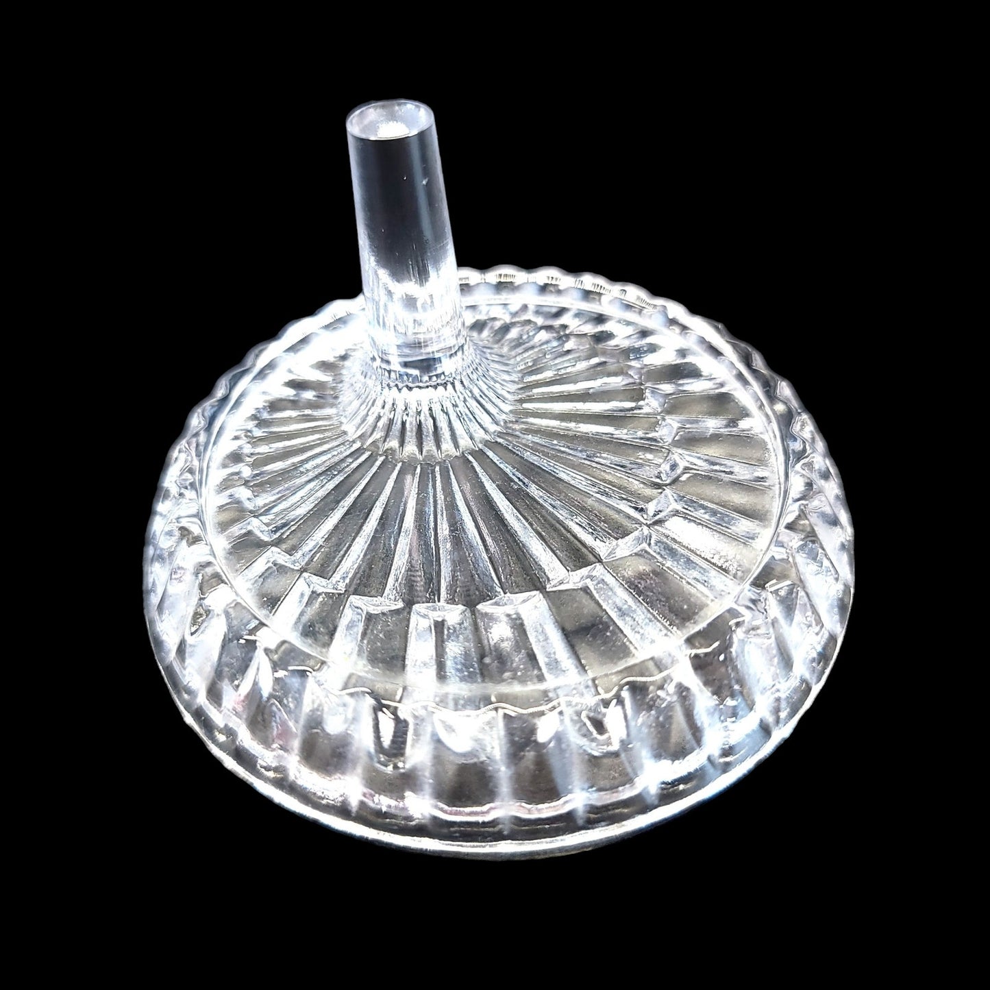 Vintage 1980 Avon Fostoria Clear Glass Ring Holder, Vintage Clear Cut Glass Ring Holder, Vintage Ring Dish