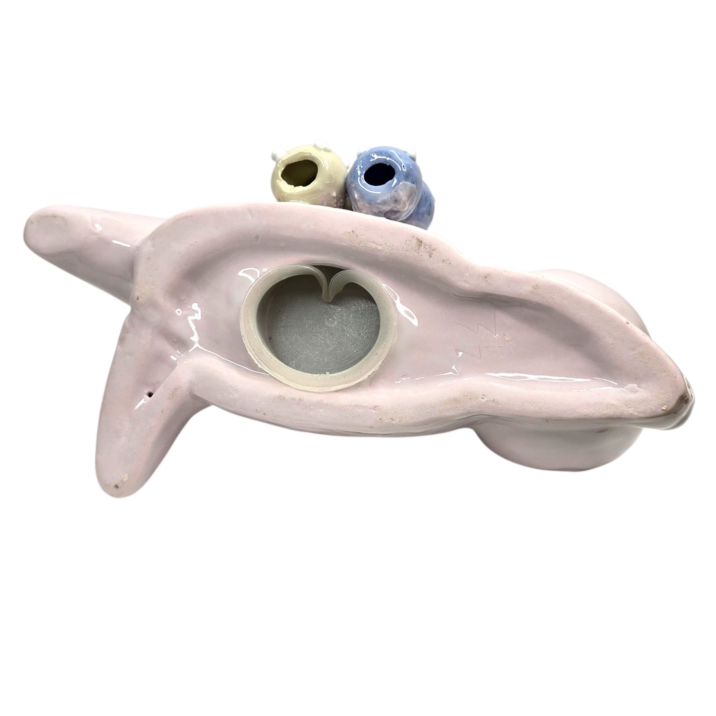 Whimsical Kitsch Pig Mom and Piglets Bank Pastel Pink Ceramic Farmhouse Decor