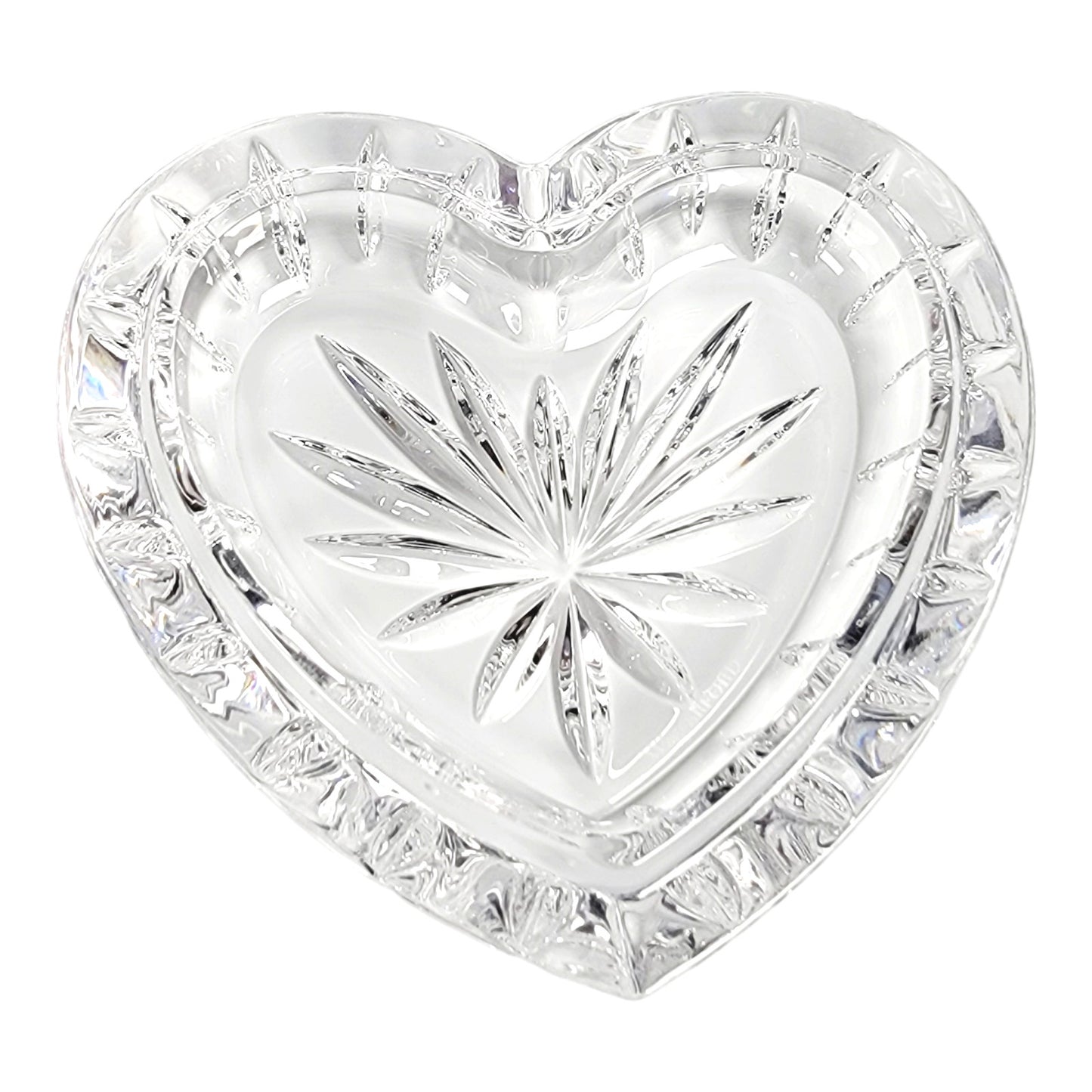 Waterford Lismore Crystal Heart Trinket Box, with Original Box