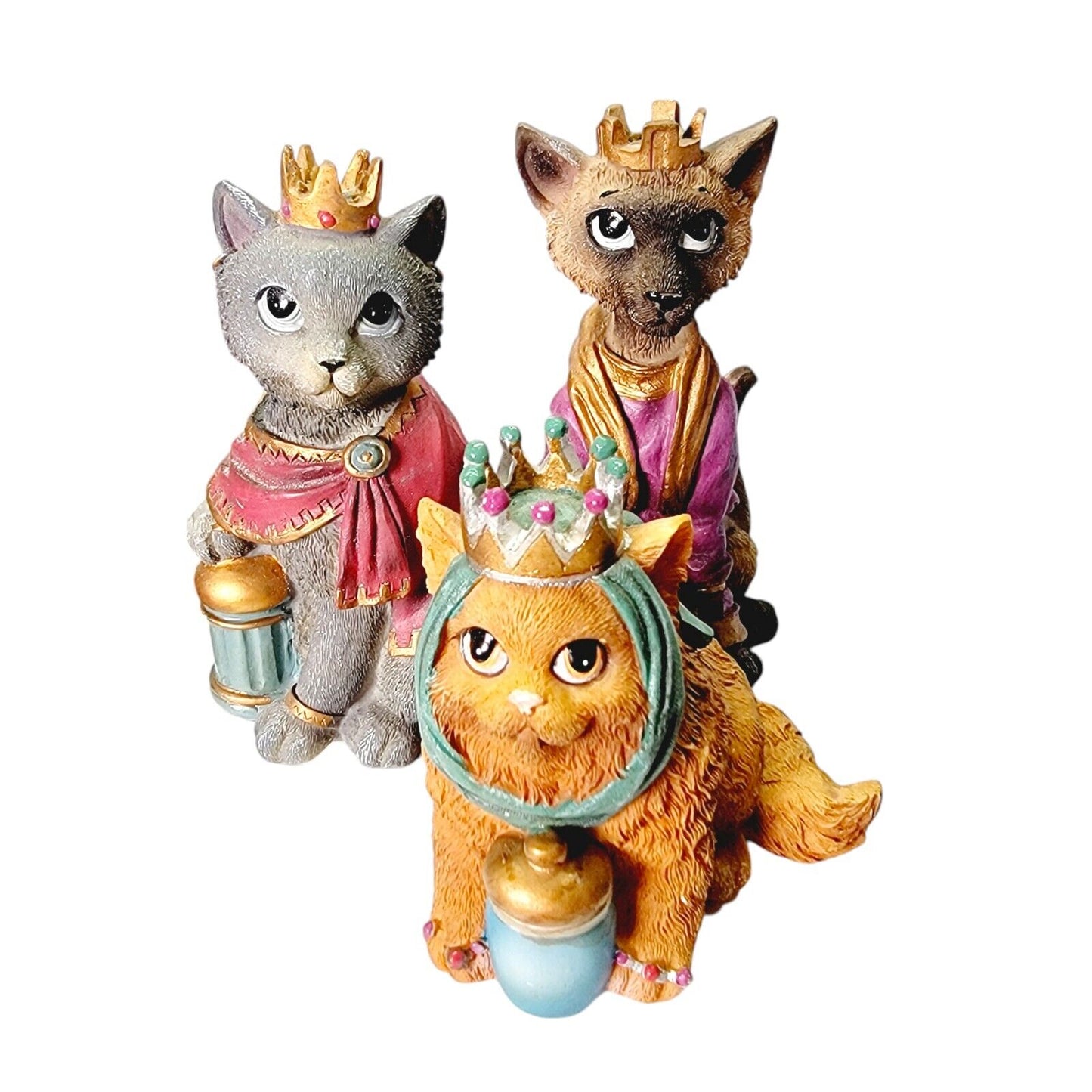 9 Pc Cat Nativity Set, Cat Christmas Cat Figurines WMG 2006-Angelee