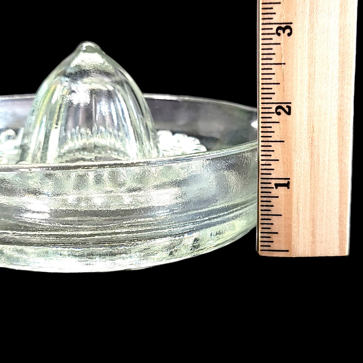 Large Vintage Mexico TPC Glass Reamer Juicer Hob Knob Design with Pour Spout 7.75" W