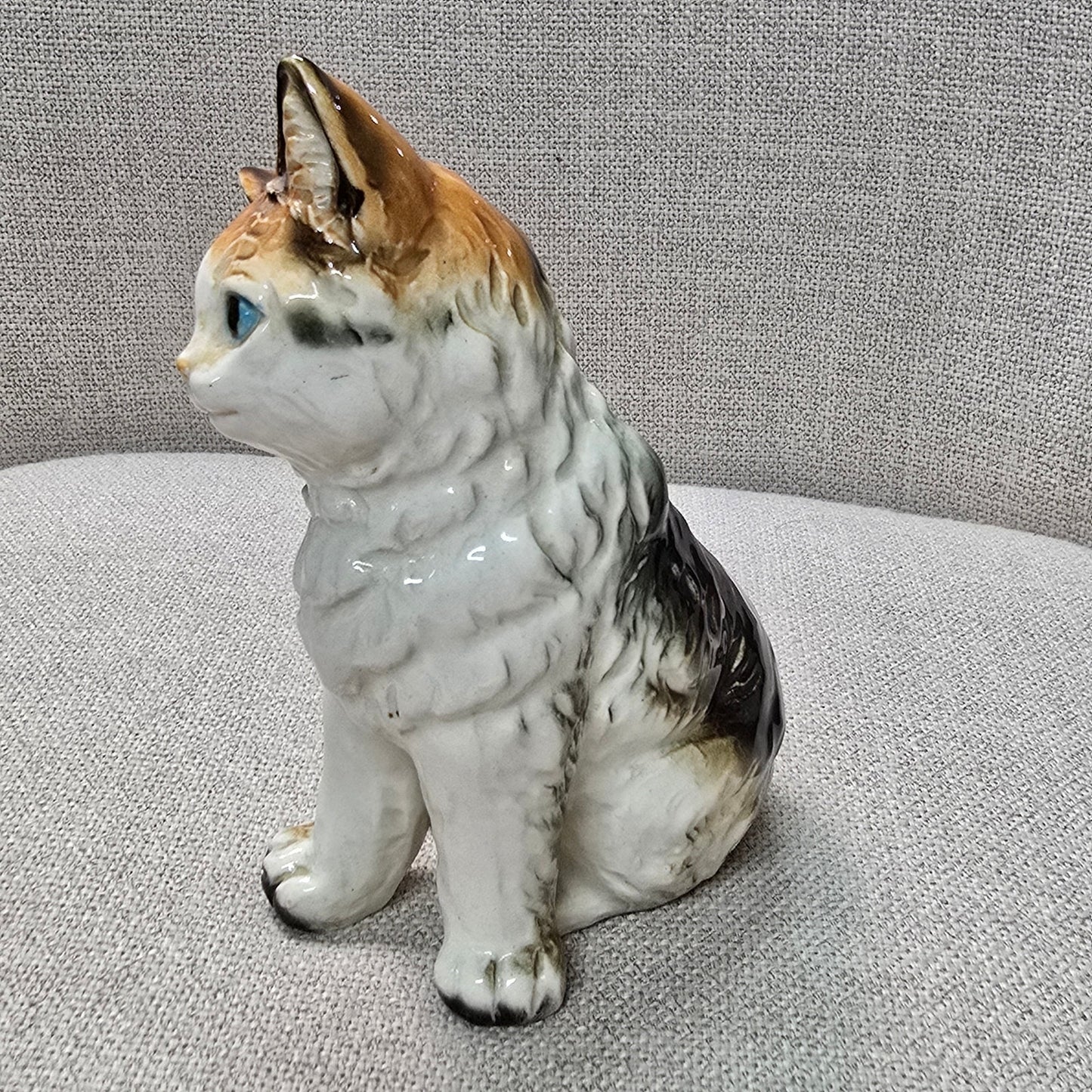 Vintage 50s Nippon Yoko Boeki Co Japan Orange Cream Cat Figurine Tabby