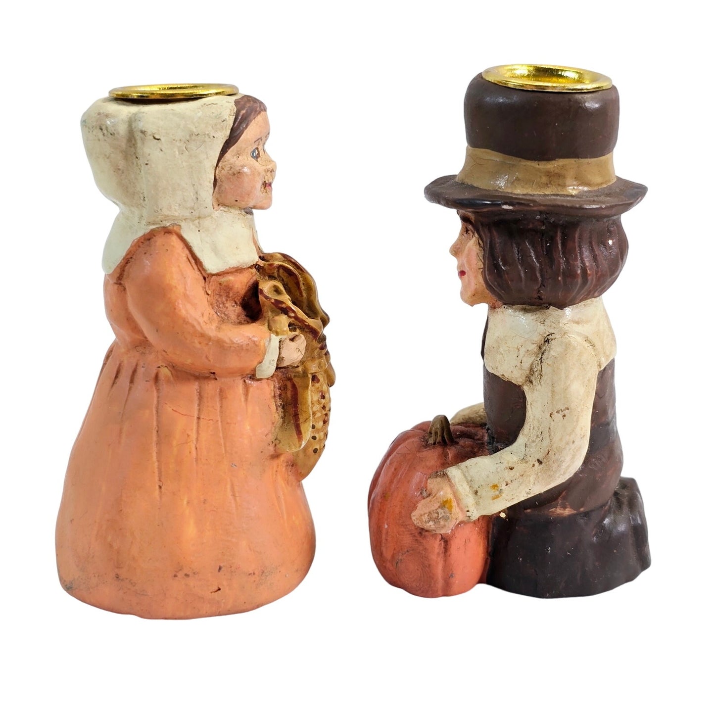 Kurt S. Adler Thanksgiving Pilgrim Candle Holders