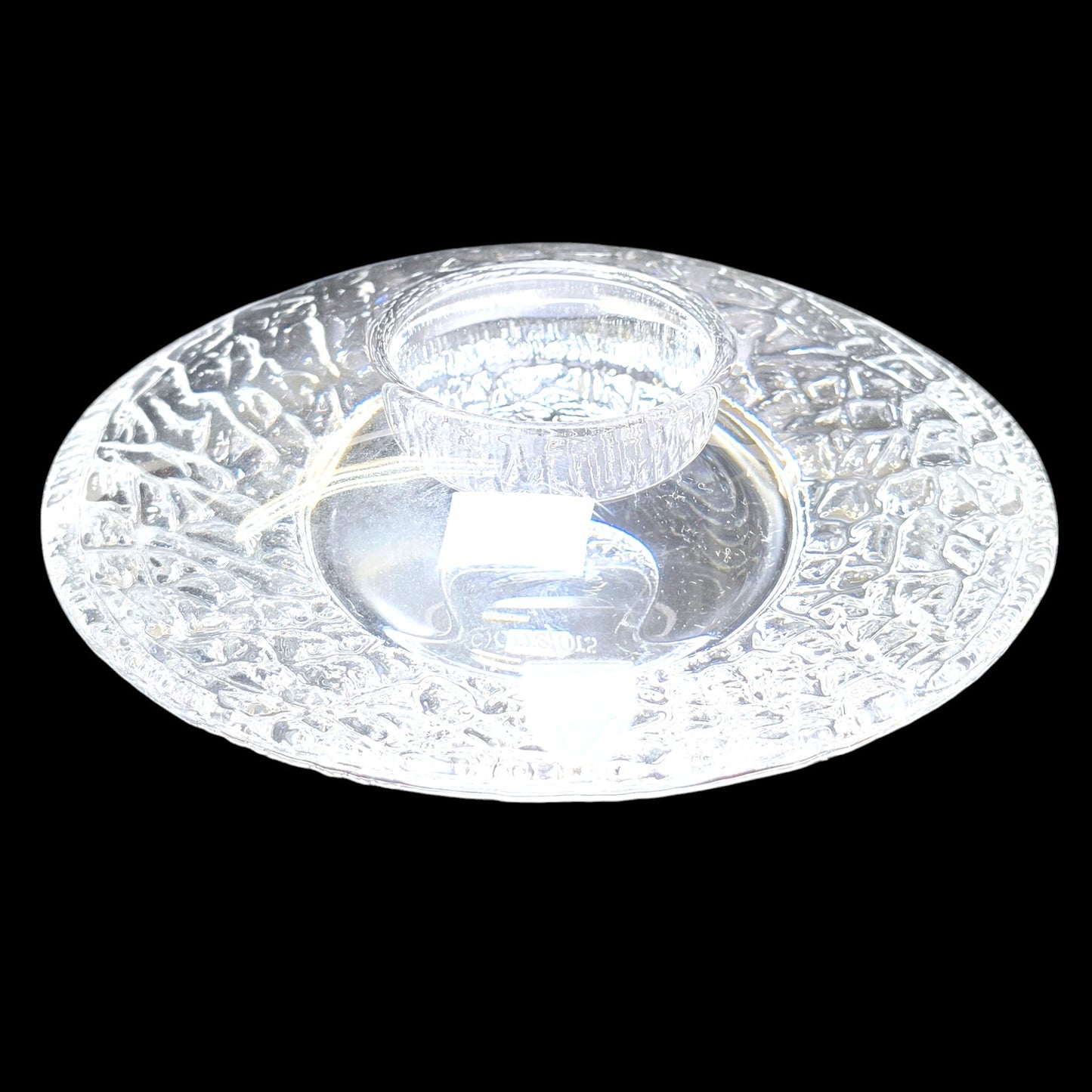 Orrefors Crystal Discus Votive Candle Holder