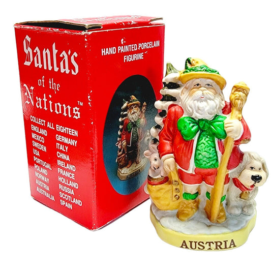 Vintage 1991 Santa's of the Nations Porcelain Figurine #8915 Austria