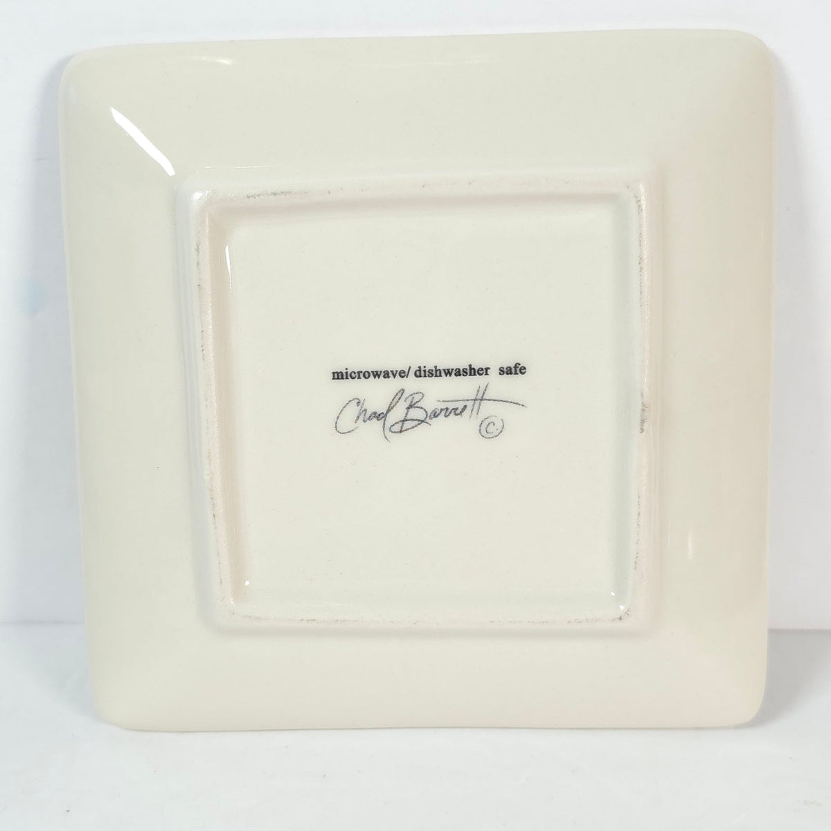 Chad Barrett Full Glam Pufferfish Square Trinket Dish Ceramic