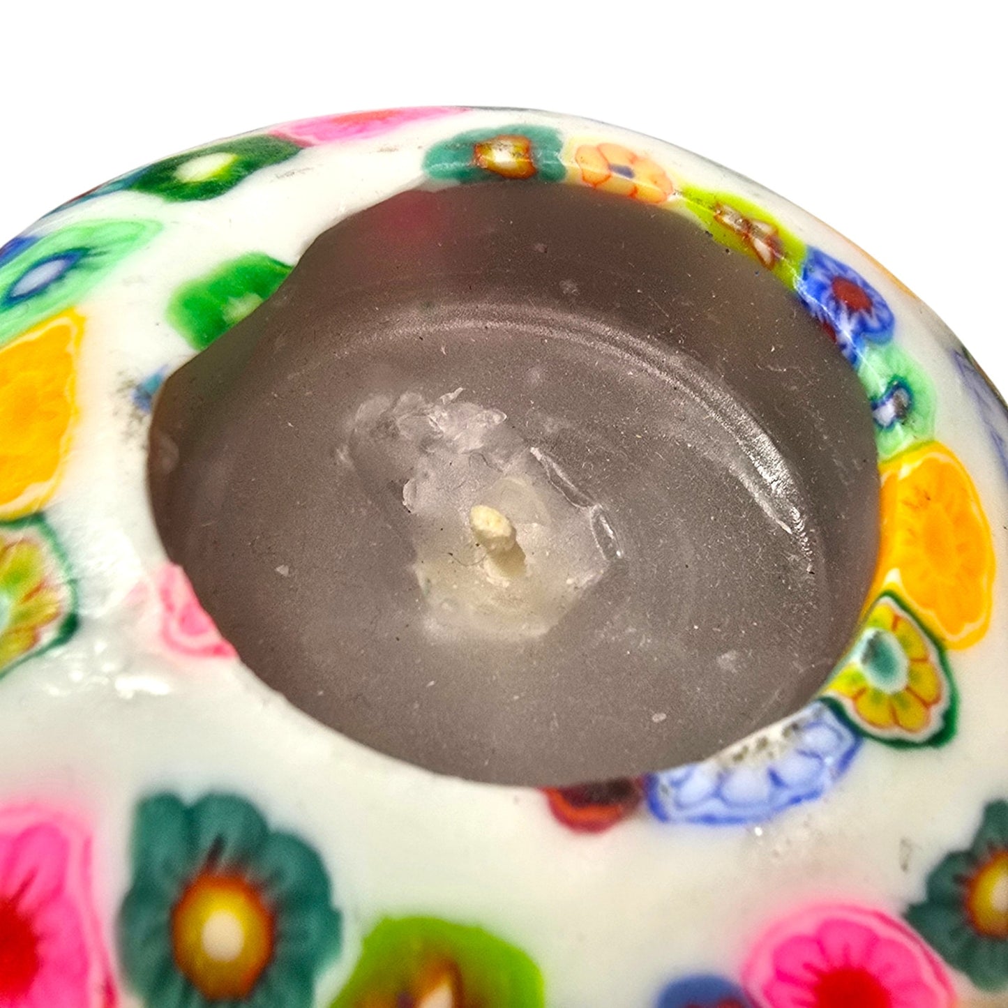 Millefiori Wax Candle Colorful Mosaic Pattern Floral Italian Style Scented Glows