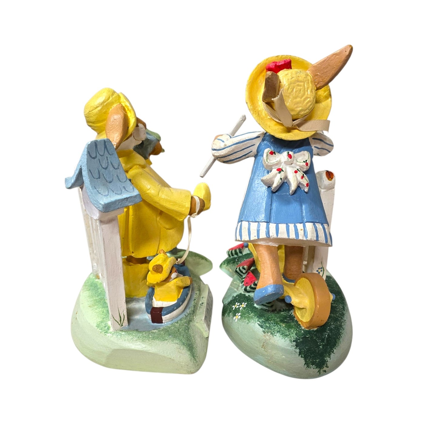 (Reserved for Customer) House of Hatten Melons Puddles Bunny Figurines Set 1996 D Calla Signed Vintage