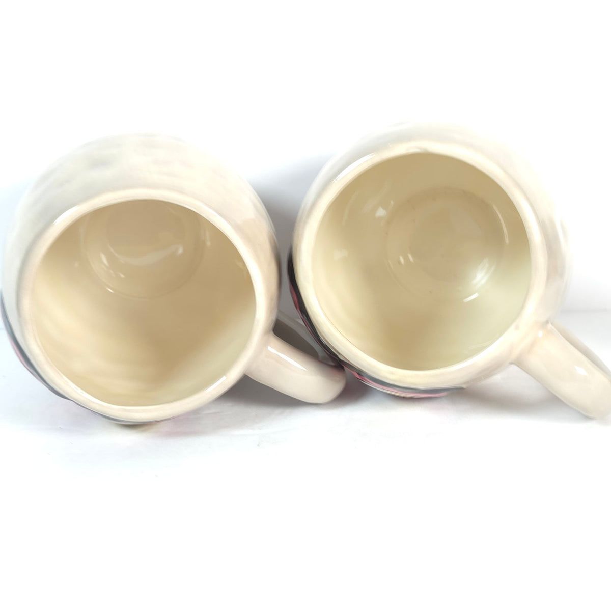 Natural Life Owl Coffee Mugs Set of 2 Peace Love Coffee Cream Colorful