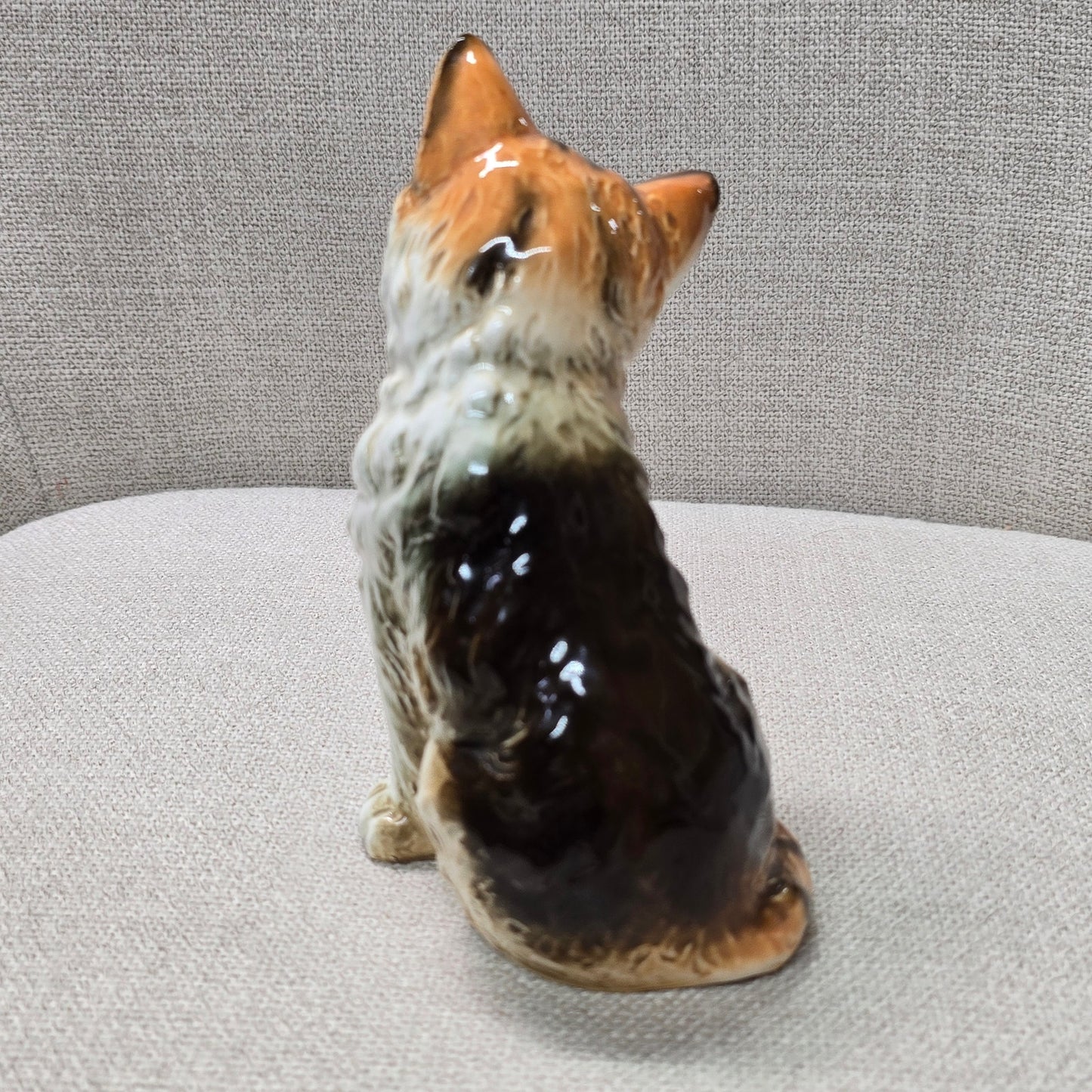 Vintage 50s Nippon Yoko Boeki Co Japan Orange Cream Cat Figurine Tabby