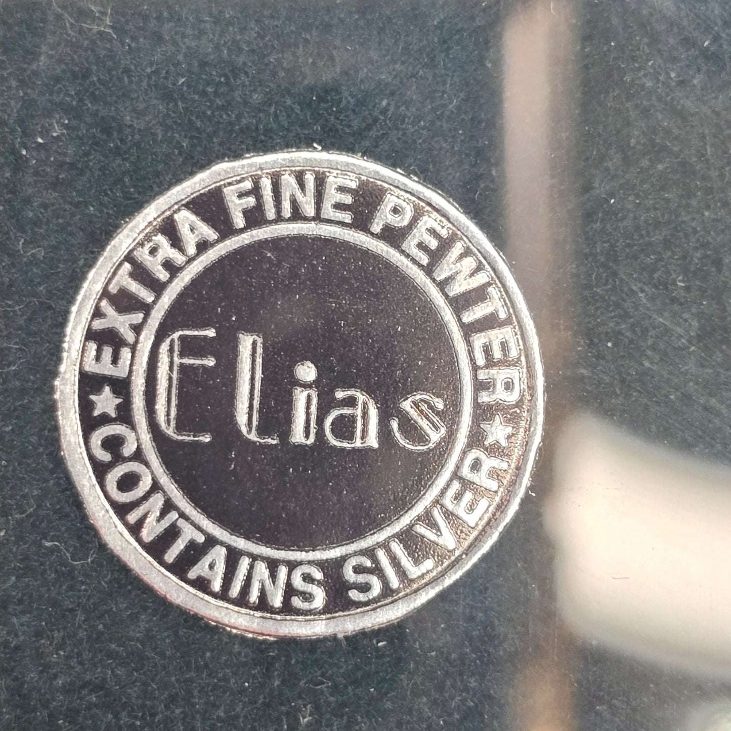 1996 Elias Fine Pewter Picture Frame Ornate Vintage Velvet Back Rectangle #2025