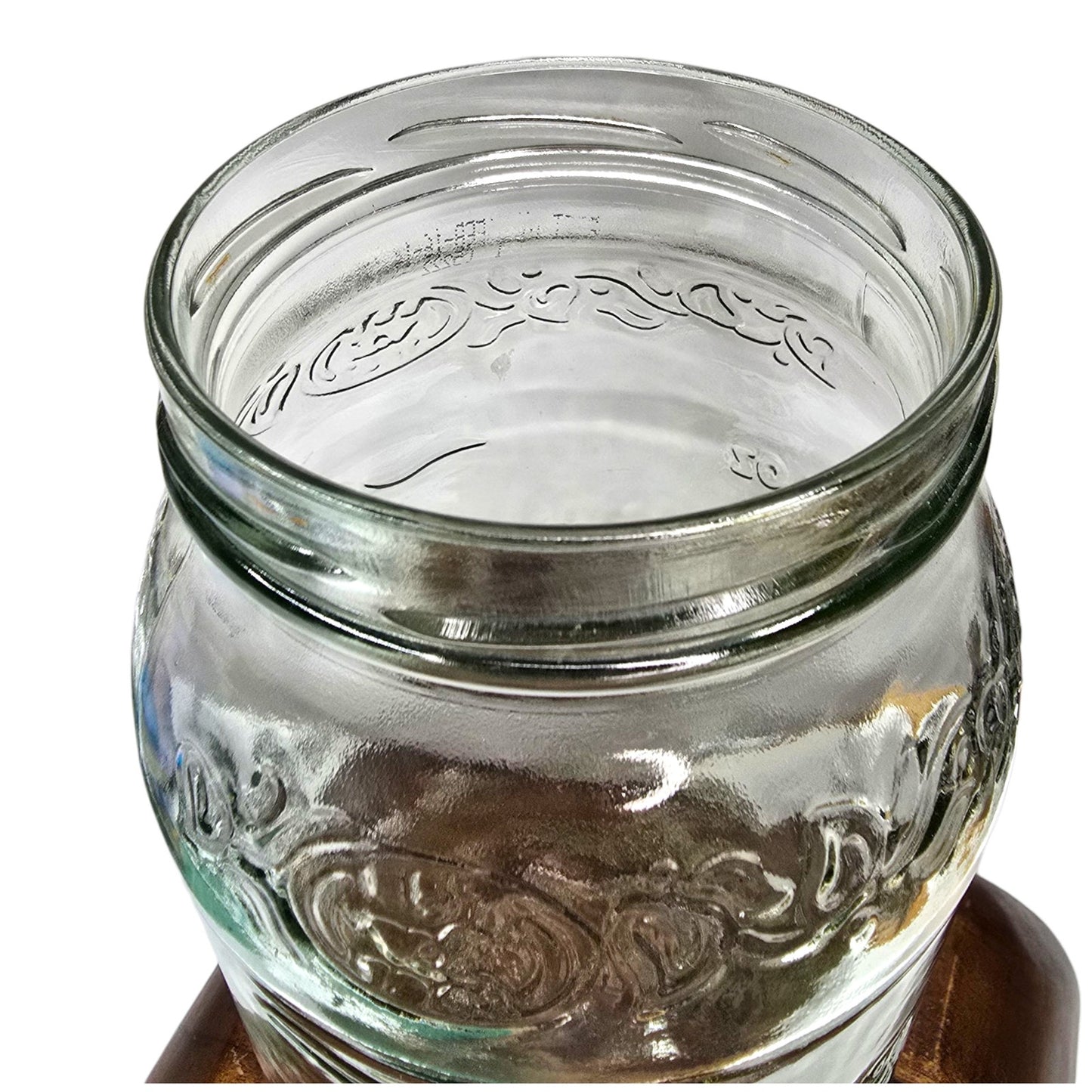 Vtg Vlasic Farms Embossed Glass Jar 64oz Pickle Canister Clear Farmhouse Decor
