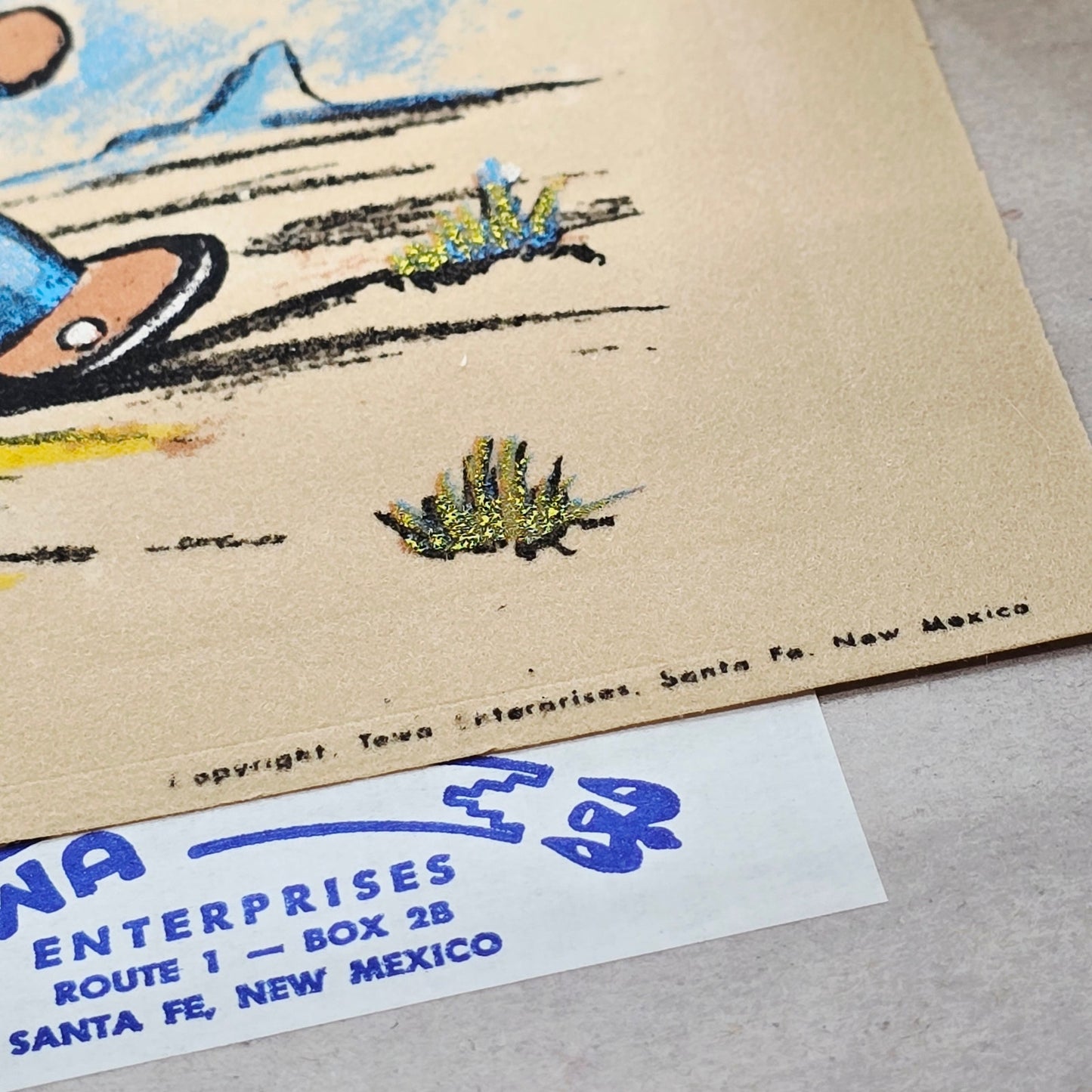 Gerda Christoffersen Signed Tewa Silk Screen Print Native American Child Papoose