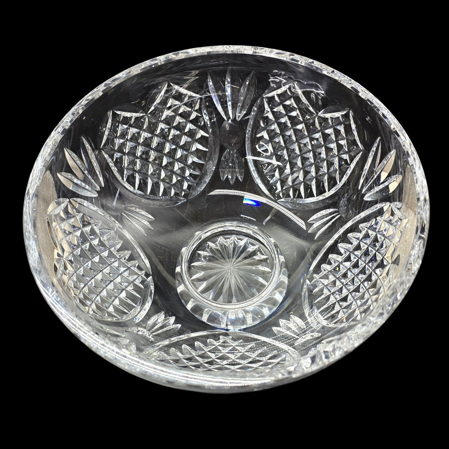 Waterford Crystal Wedding Hierloom Crystal Heart Pattern Footed Bowl, 8" D