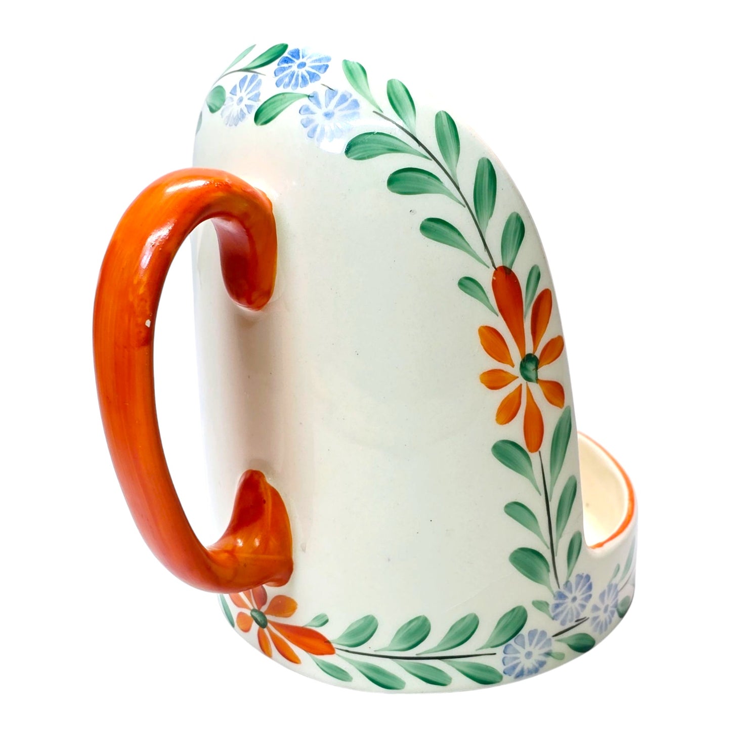 AS IS Czechoslovakia Art Deco Vintage Urbach Ditmar Hand Painted Candleholder FLAW