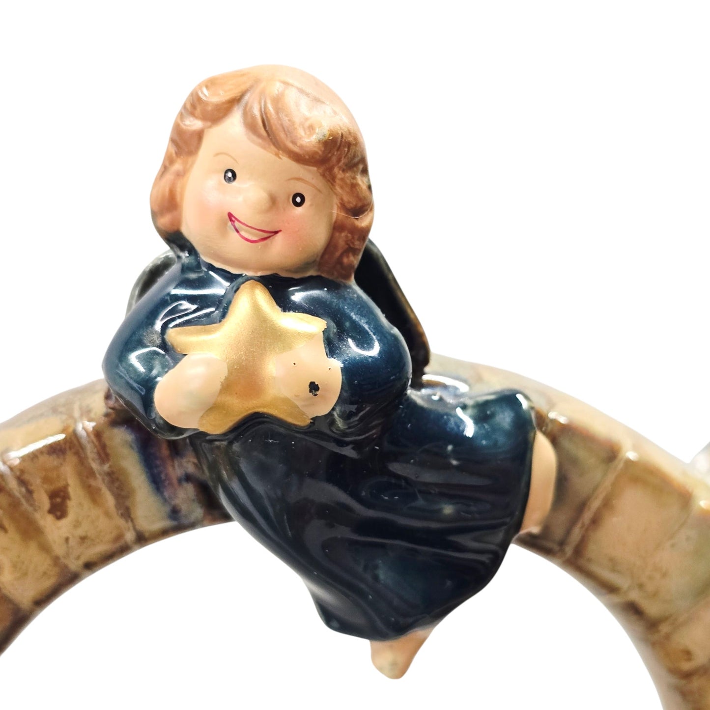 Vtg JC Penney Home Collection Nativity 8pc Glazed Figures Christmas Decor AS IS