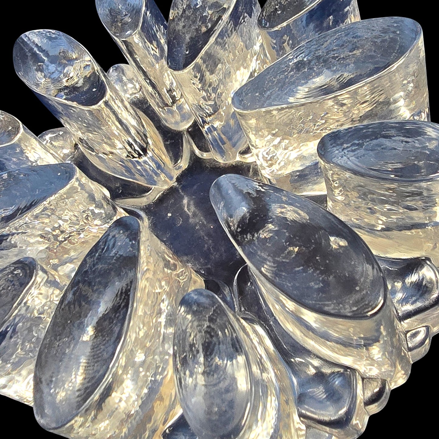 Vintage Bel Mondo Germany Glass Tea Light Warmer / Candle Holder Georgshutte