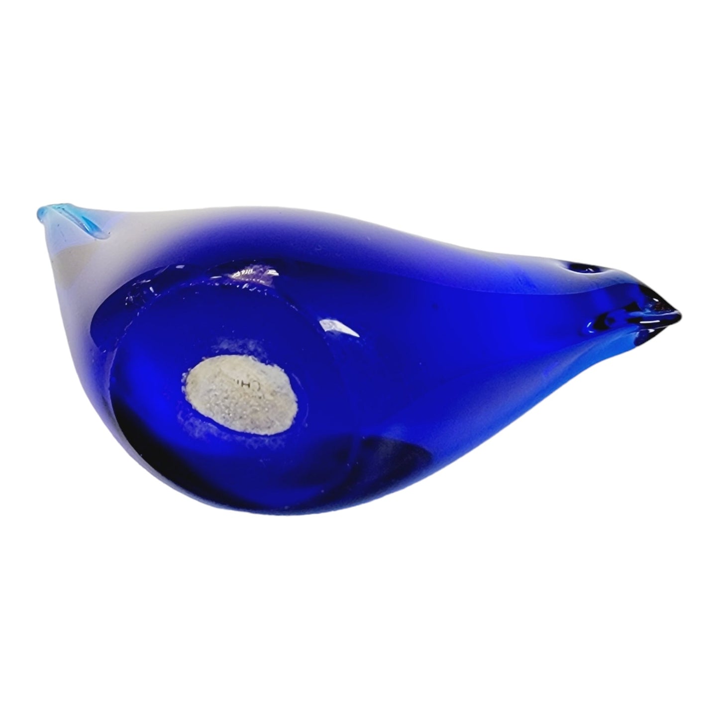 Blue Art Glass Hand Blown Glass Cobalt Blue Bird- Lynn T