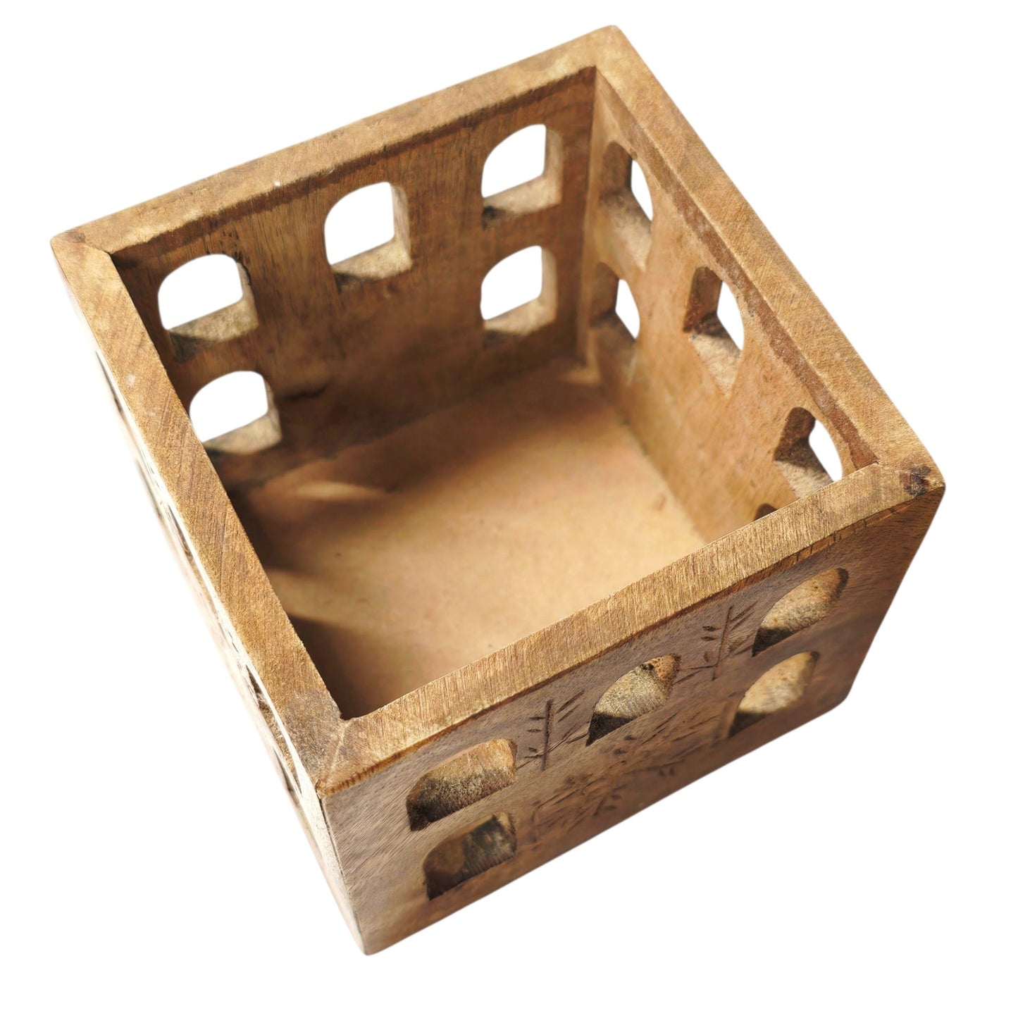 Anthropologie Wooden Humble Home Small Season Decor Candle Holder RARE No candle