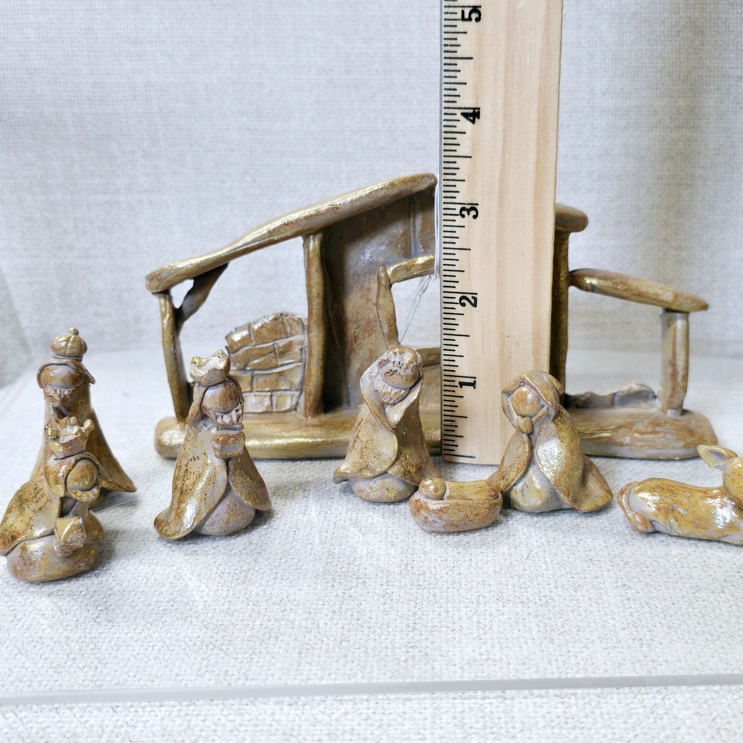 Shimmery Gold 11 Pc Nativity, by One Hundred 80 Degrees