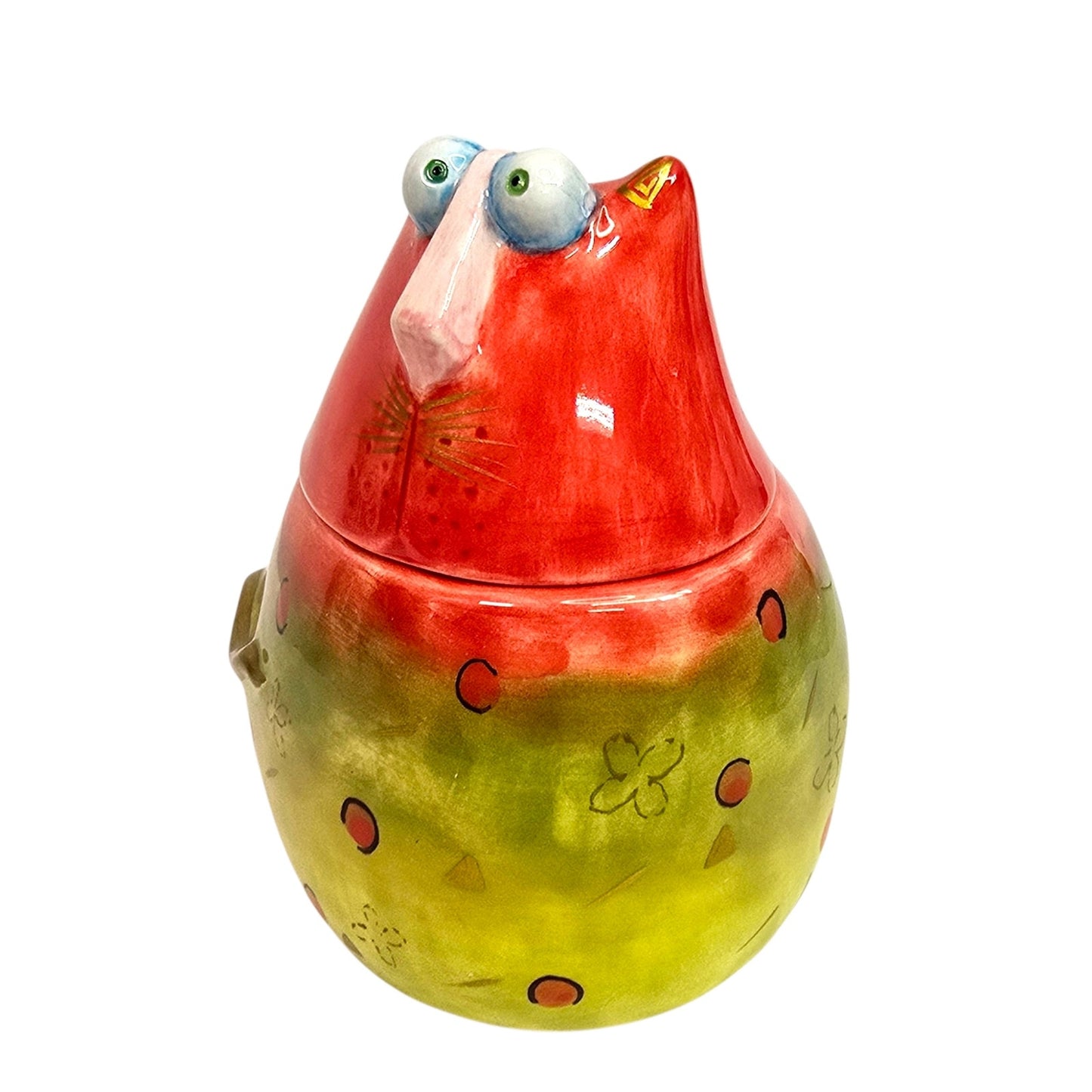 Studio Designworks Joy Cats Ceramic Cat Lidded Sugar Bowl Jam Jar Handpainted