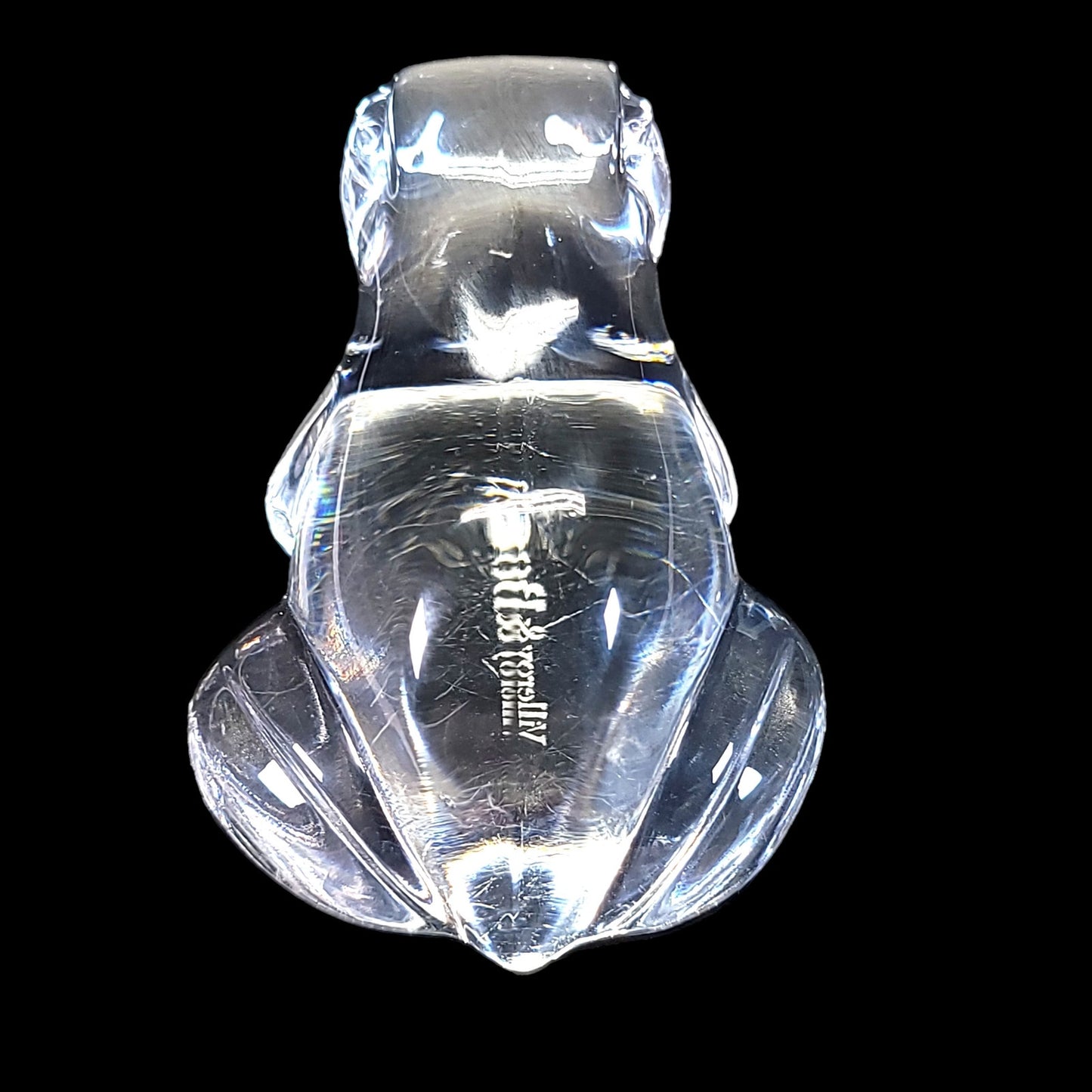 Villeroy & Bock Glass Lead Crystal Frog Paperweight