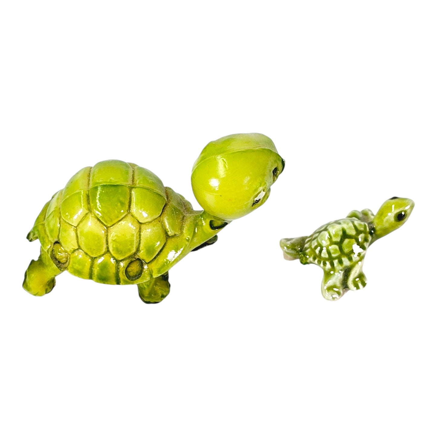 Vintage Miniature Collectible Turtle Figurines, Small Turtle is Hagen Reneker