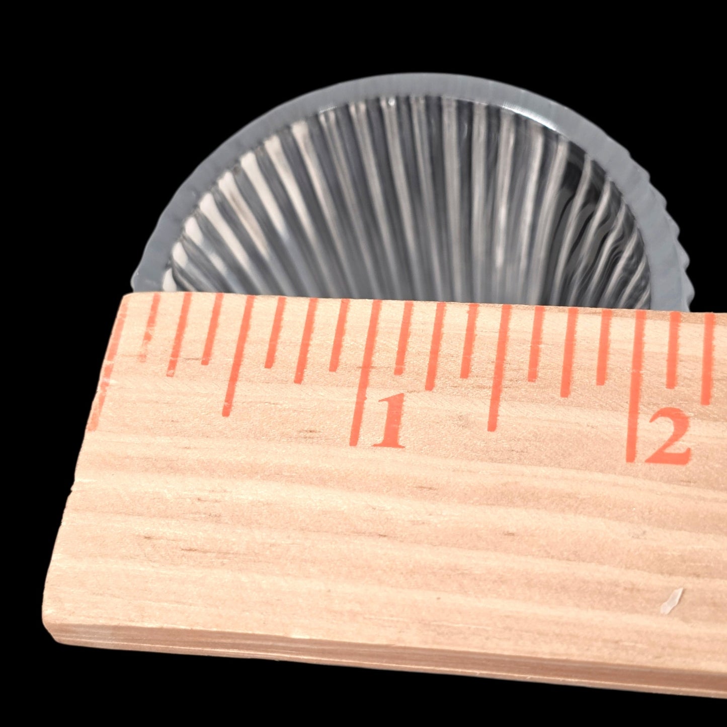 Fostoria Melissa Lead Crystal Bud Vase - 4.75" - Ribbed Thumbprint - 365nm Glow