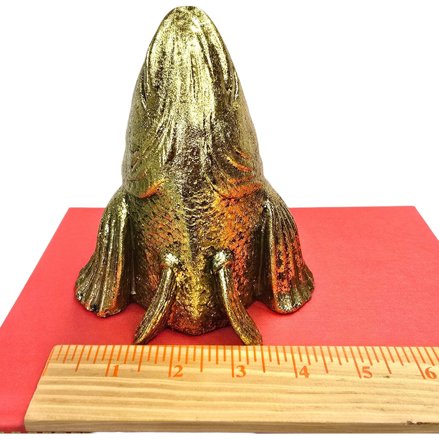 Stan the Goldfish Metallic Gold Resin Wall Sculpture Glam Quirky Decor by CB2