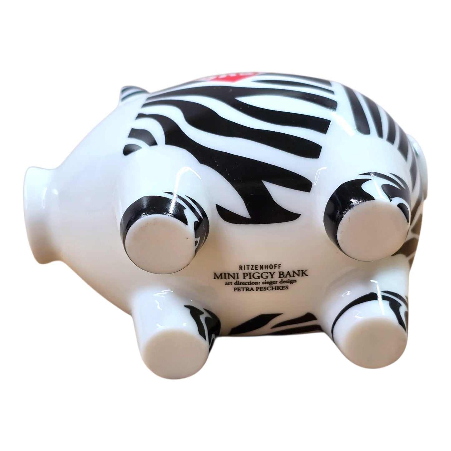 Ritzenhoff Mini Piggy Bank Zebra Stripes Petra Peschkes “Give It To Me Baby”