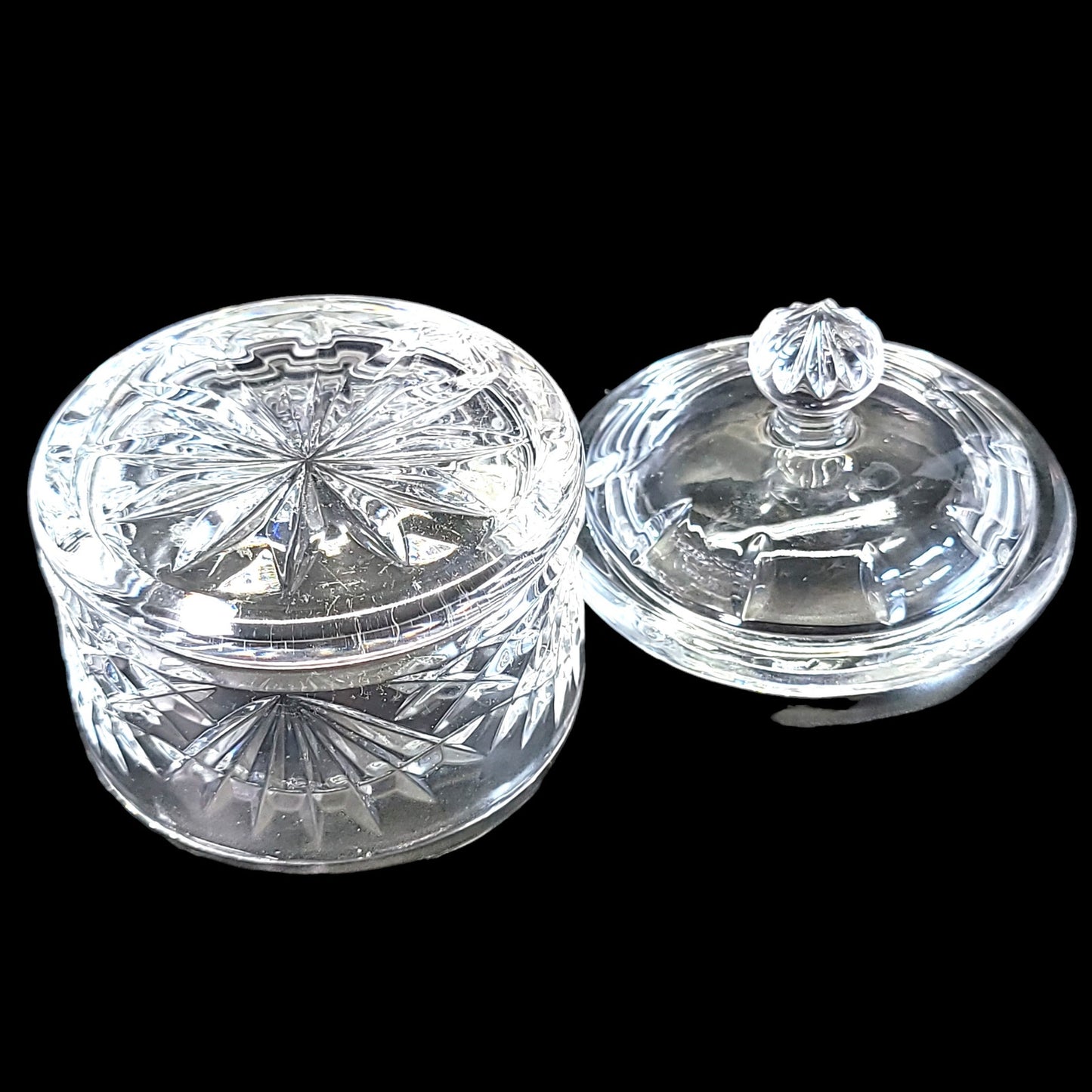 Shannon Crystal Stackable Creamer & Sugar with Lid, Irish Design Crafted in Poland, Cut Design