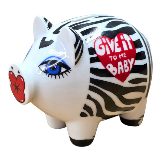 Ritzenhoff Mini Piggy Bank Zebra Stripes Petra Peschkes “Give It To Me Baby”