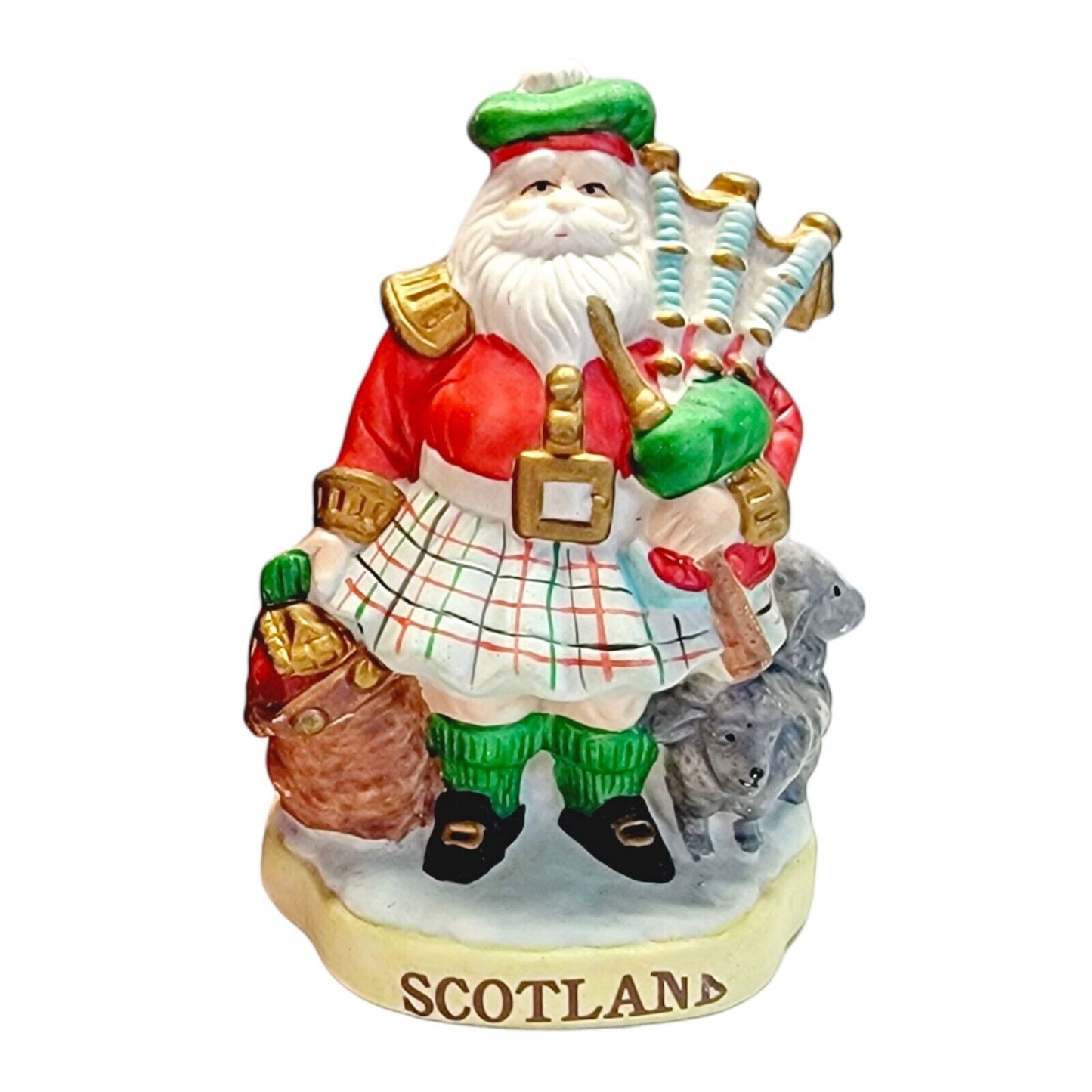 Vintage Santa's of The Nations Porcelain Figurine 1991 Scotland HandPainted FLAW