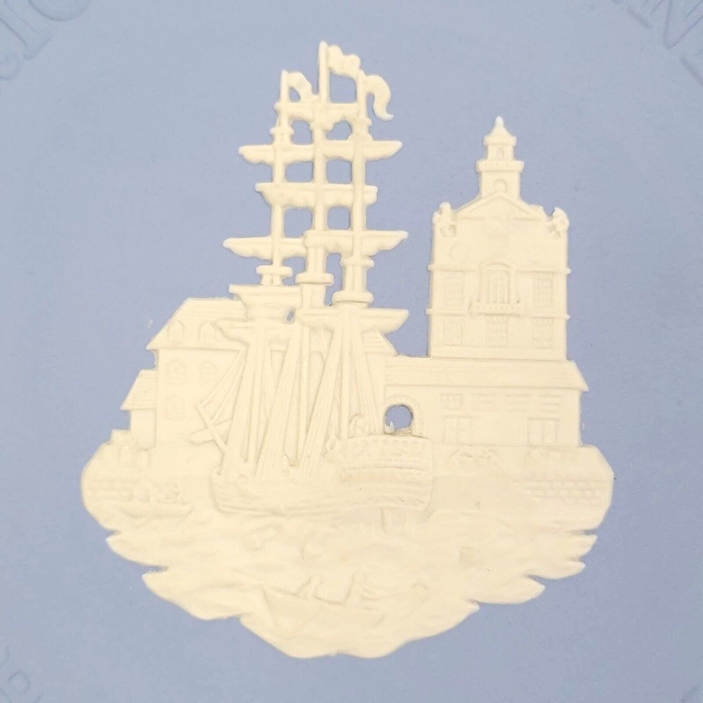 Wedgwood Jasperware American Independence Bicentennial Plate Boston Tea Party