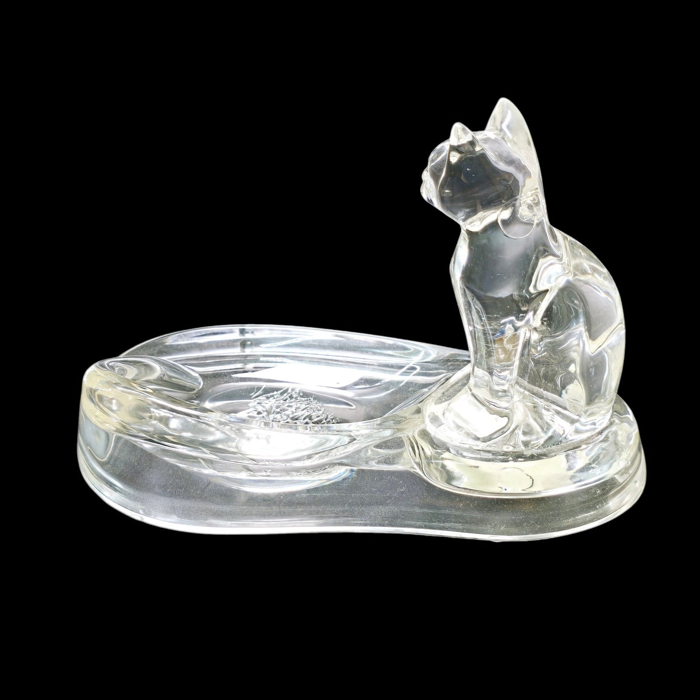 AS IS Acrylic Cat Soap Dish Trinket Dish, Flaw