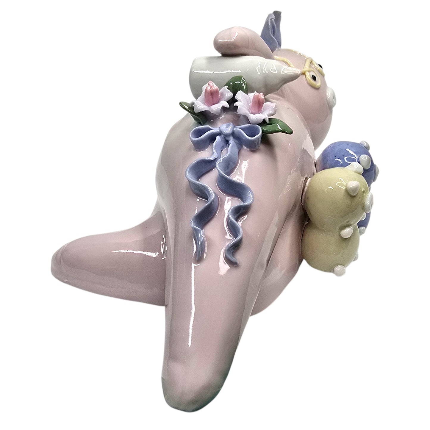 Whimsical Kitsch Pig Mom and Piglets Bank Pastel Pink Ceramic Farmhouse Decor